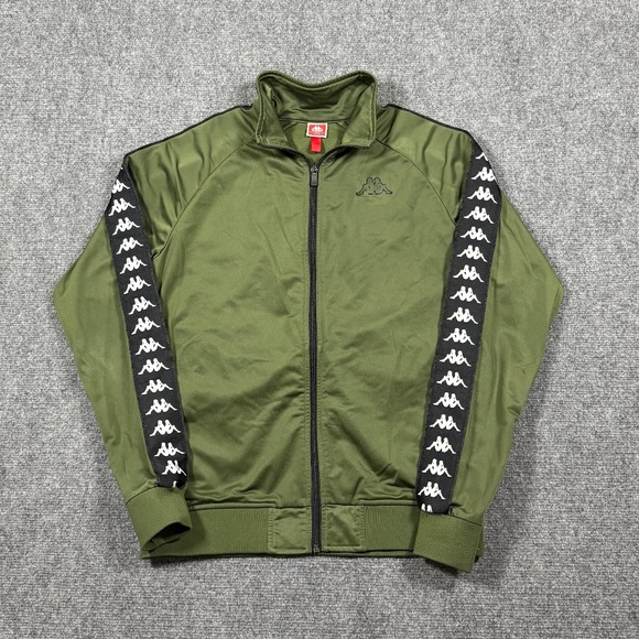 KAPPA Track Jacket Youth Large Unisex Green Zip Front Athleisure Sportswear 0111 - Picture 1 of 11